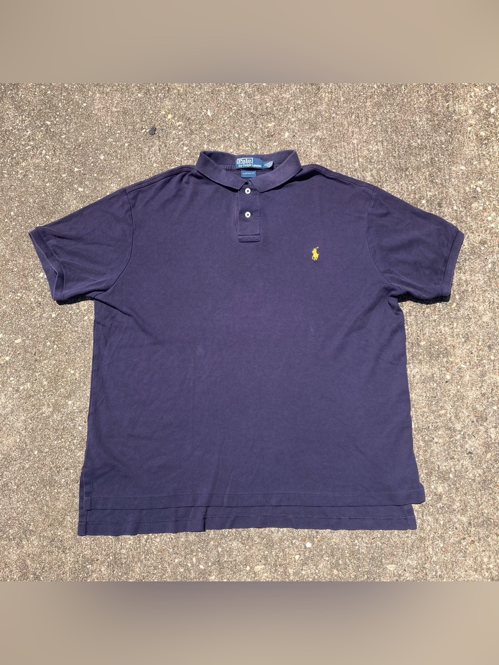 Polo Ralph Lauren Polo Shirt Mens XL Purple Custom Fit Pique Golf Pony Cotton